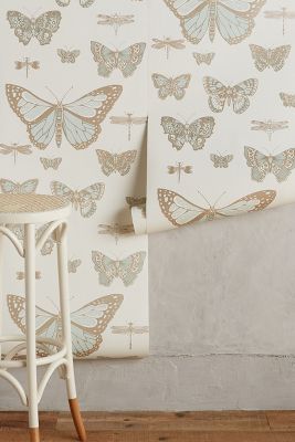 Cole & Son Lepidoptera Wallpaper In Mint