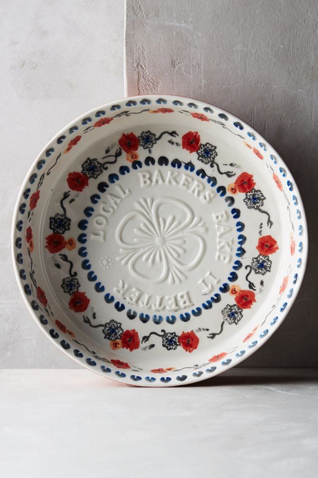 Handpainted Lucerne Pie Dish #1