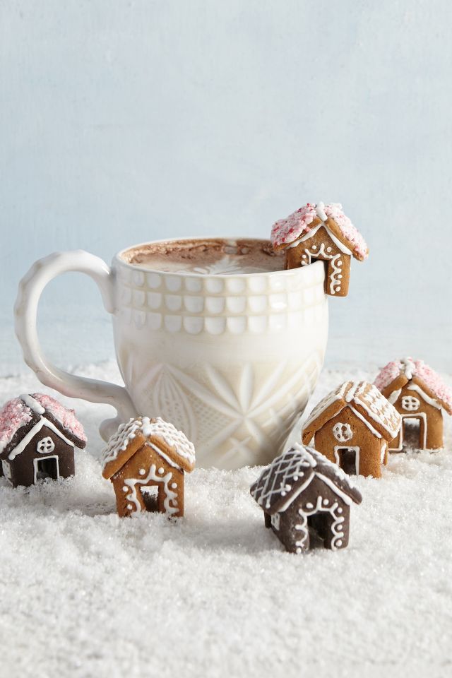 Mini Gingerbread House Mug Toppers