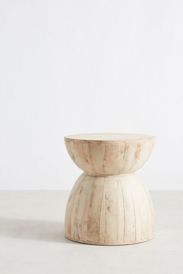 Betania Hourglass Wood Side Table #5