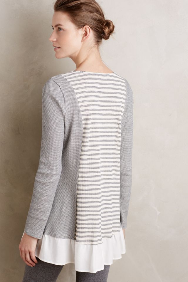 Flounced Stripe Henley #1