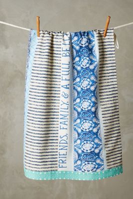 Embroidered Gratitude Dishtowel