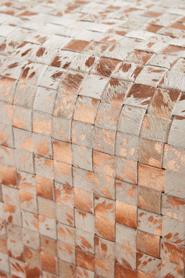 Woven Metallic Ottoman #1