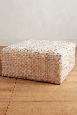 Woven Metallic Ottoman