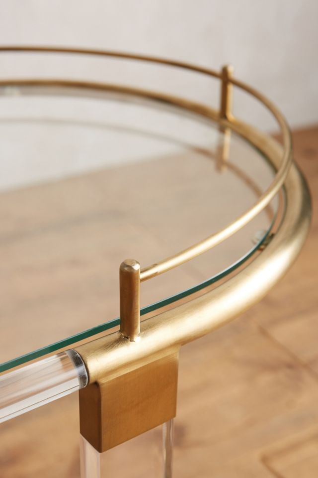 Oscarine Lucite Bar Cart, Oval #1