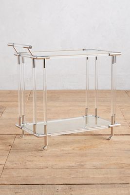 Oscarine Lucite Bar Cart