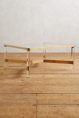 Oscarine Lucite Coffee Table, Square