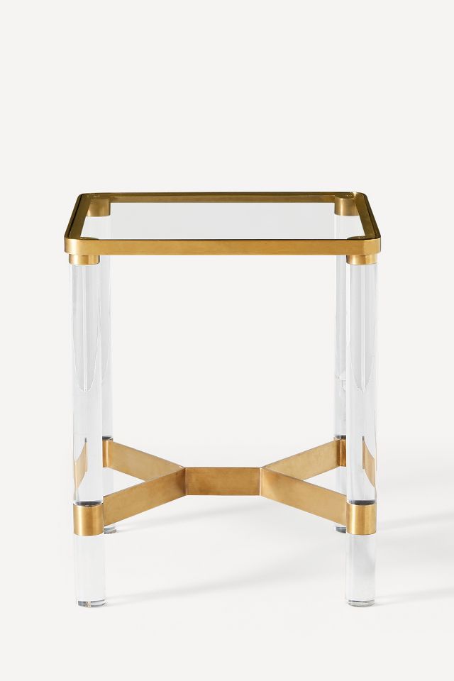 Lucite end deals table