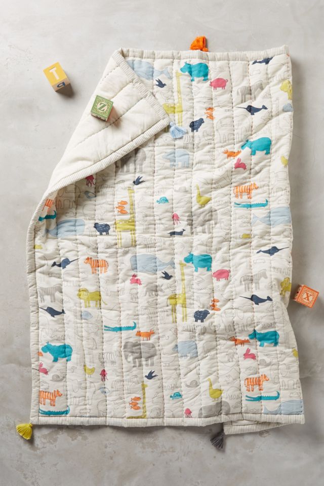 Animal Parade Toddler Blanket #1