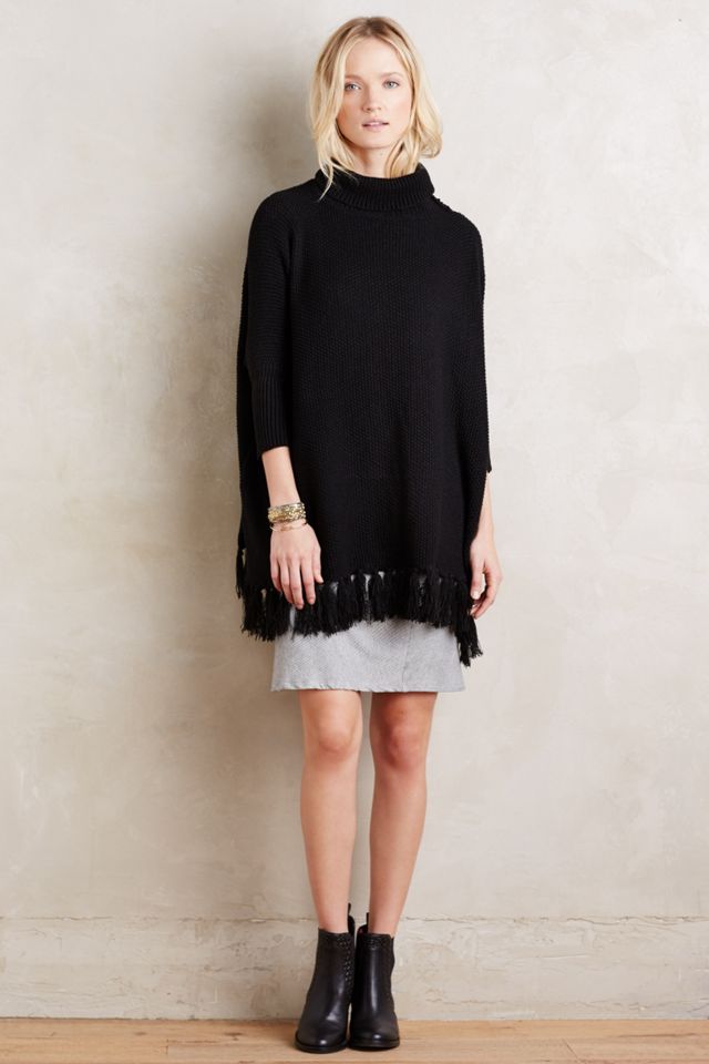 Turtleneck Sweater Poncho #2