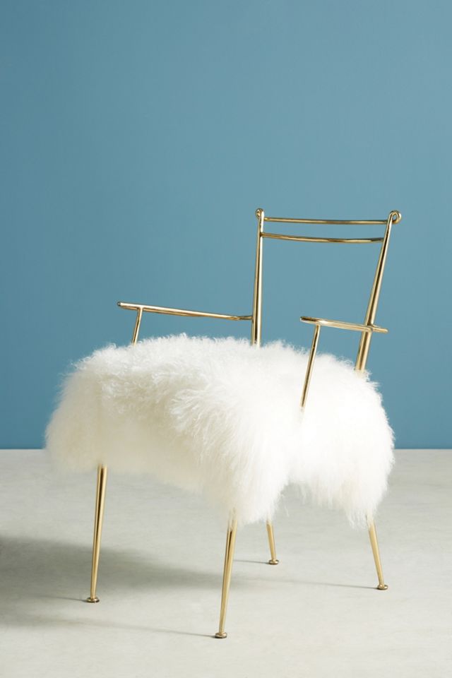 Shag Puff Dressing Chair #1