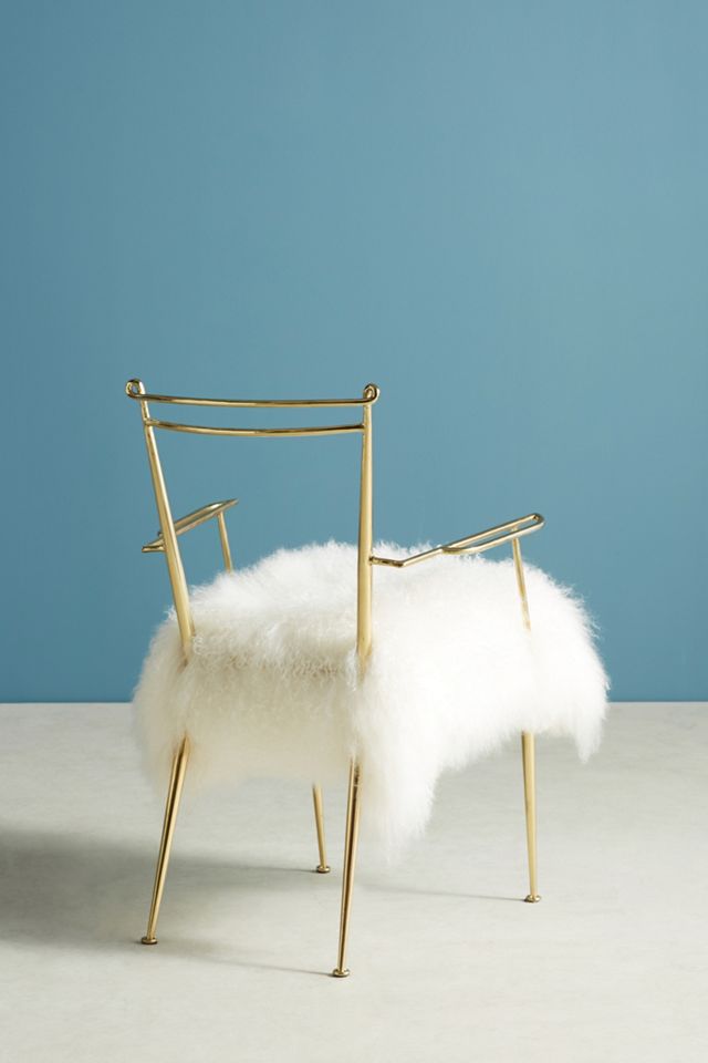 Shag Puff Dressing Chair #3