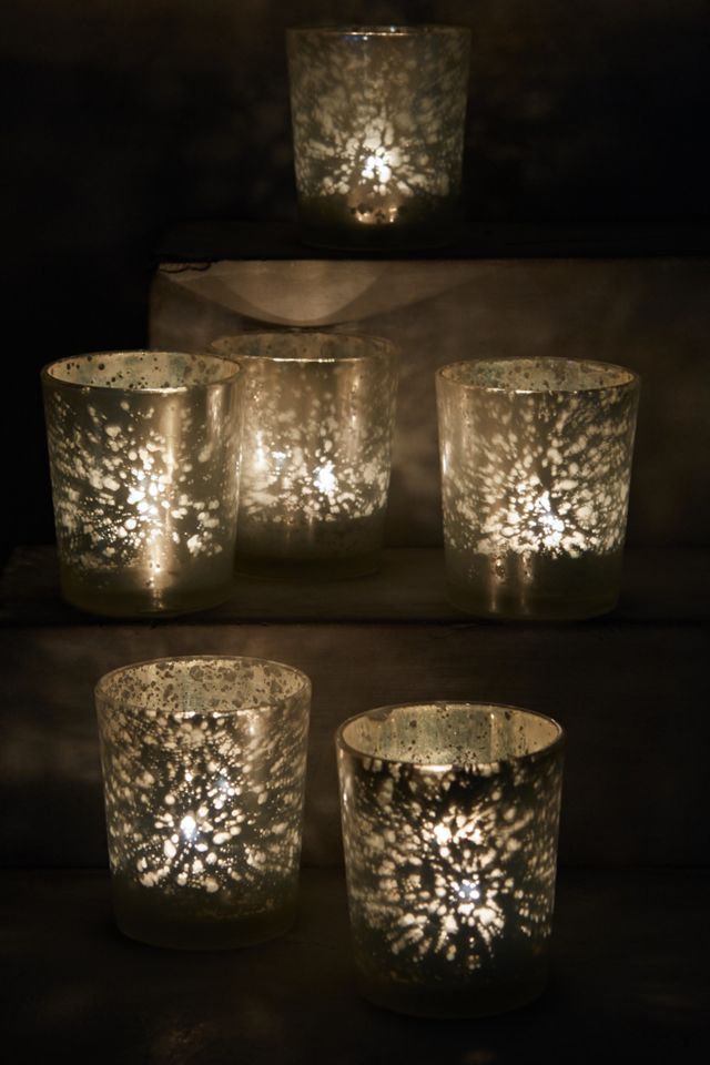 Dappled Glass Votive Set #1