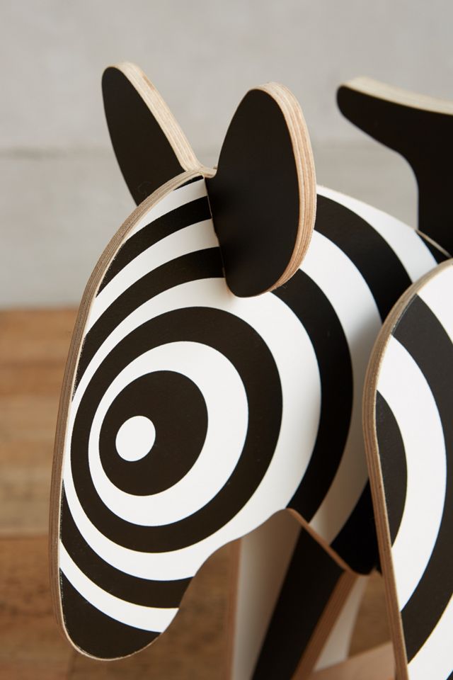 Wooden Rocking Zebra #1