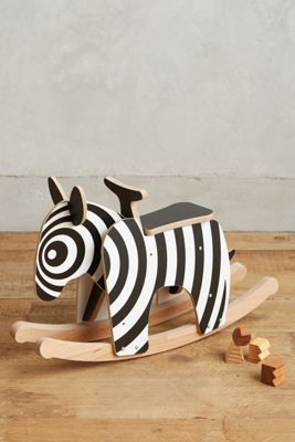 Wooden Rocking Zebra