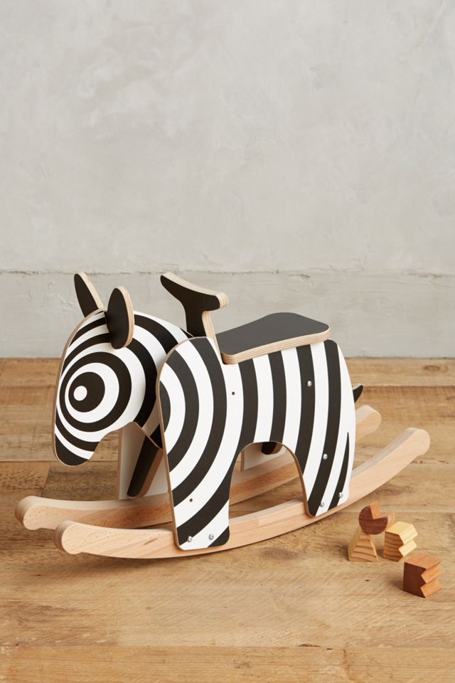 Wooden Rocking Zebra