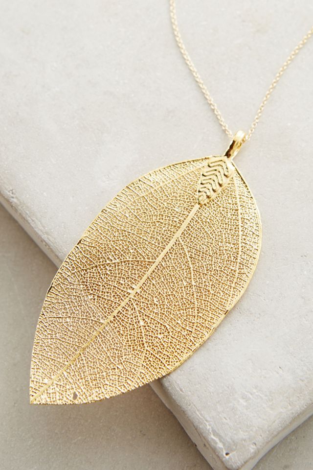 Golden Leaf Necklace #1