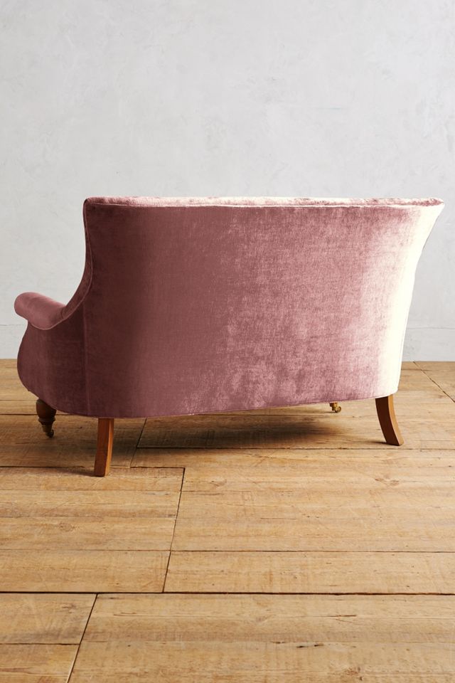Slub Velvet Astrid Settee #1