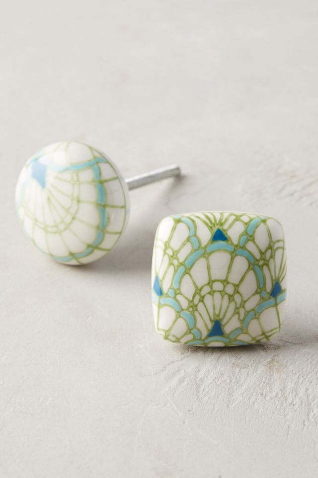 Peacock-Painted Knob #1