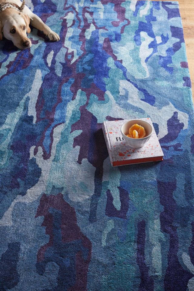 Indigo Ripple Rug #1