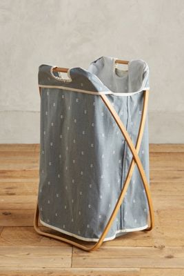 Folding Bamboo Laundry Basket