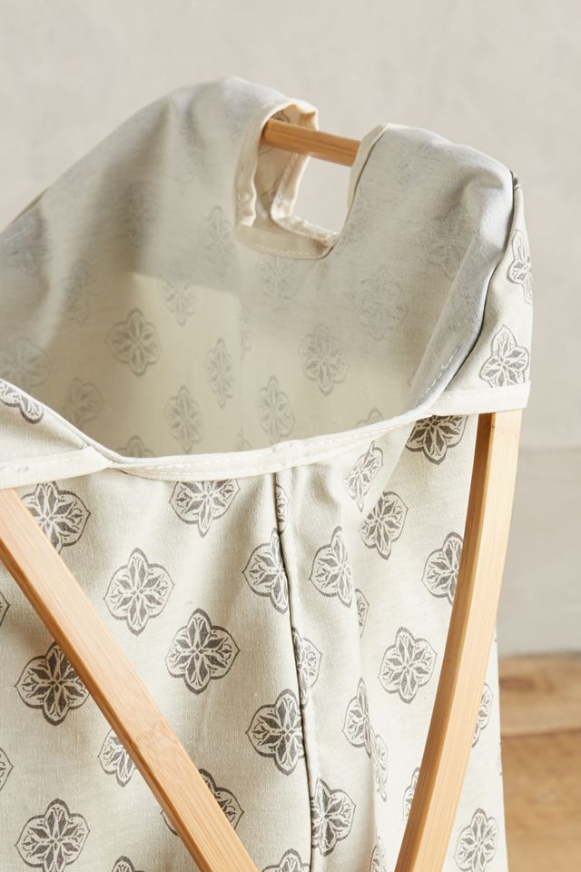 Folding Bamboo Laundry Basket #2