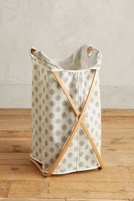 Folding Bamboo Laundry Basket
