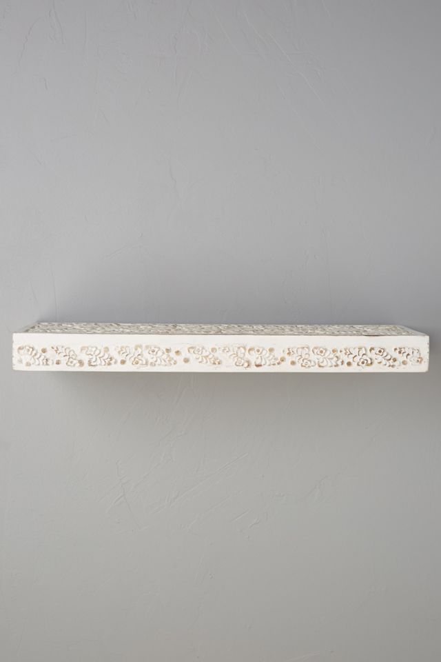 Carved Mango Wood Shelf #1