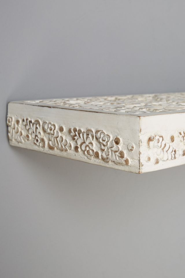 Carved Mango Wood Shelf #2
