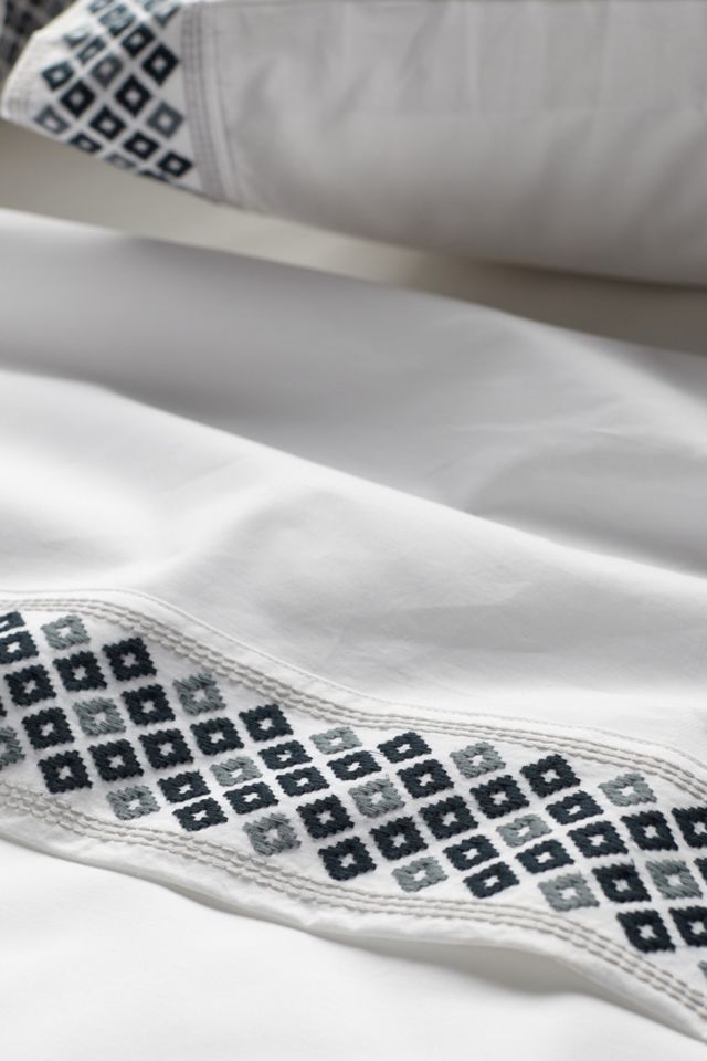 Coyuchi Diamond Cuff Sheet Set #1