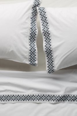 Coyuchi Diamond Cuff Sheet Set