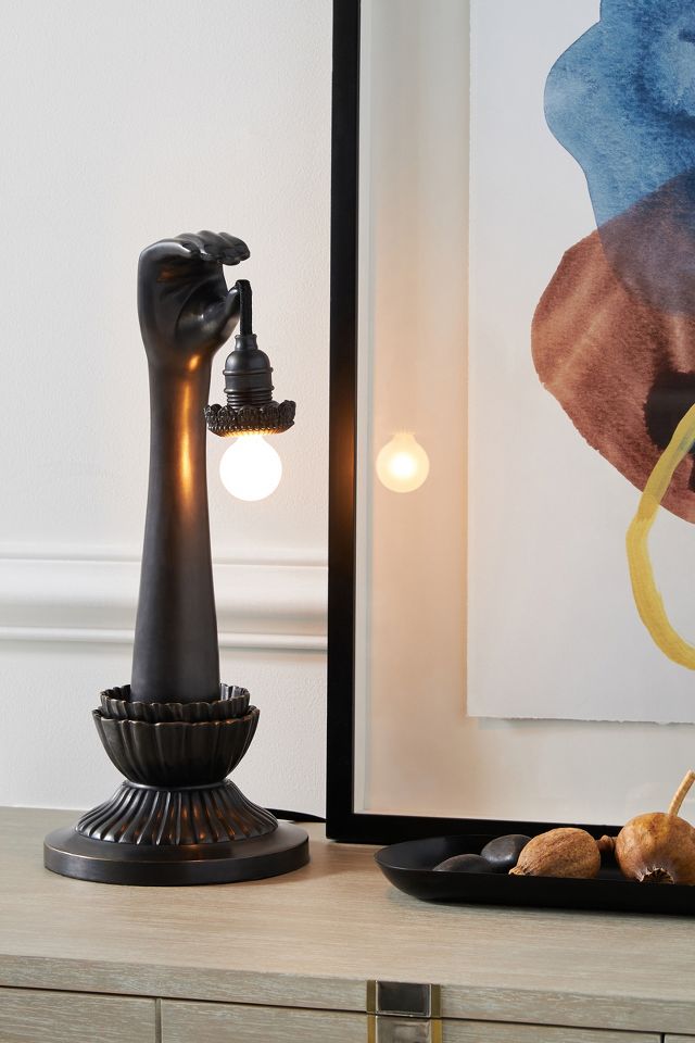 Anthropologie hand outlet lamp