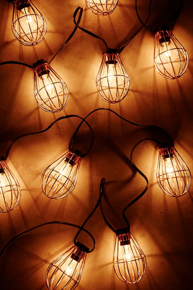 Caged Bulb String Lights #3