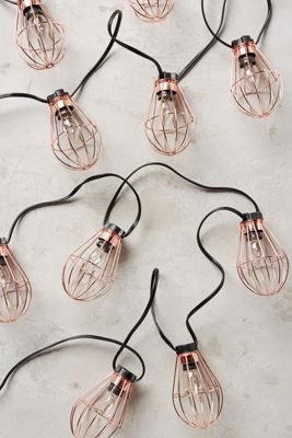 Caged Bulb String Lights