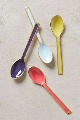 Brass-Trimmed Ice Cream Spoons