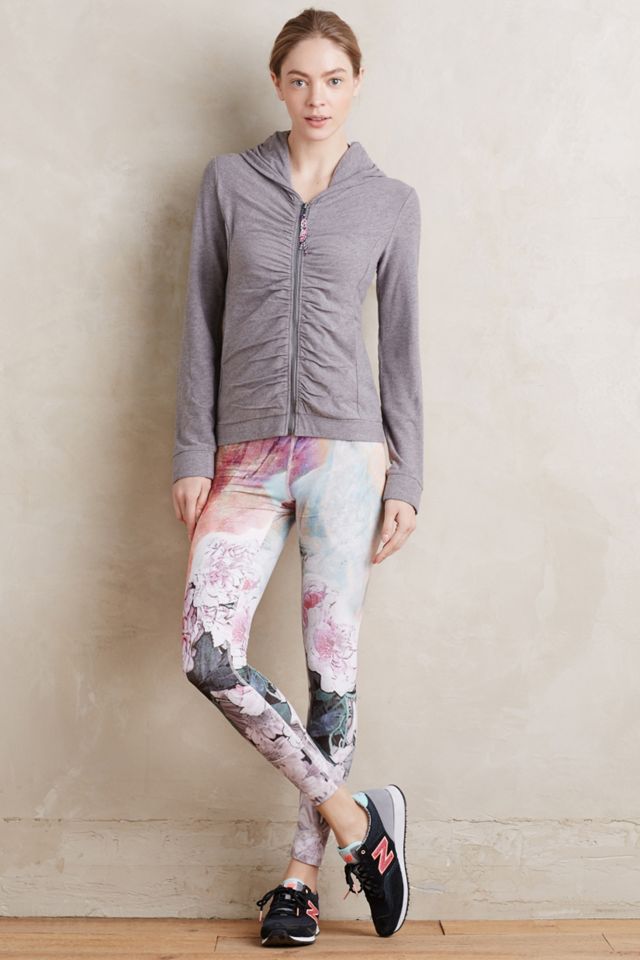 Ruched Zip-Front Hoodie #2