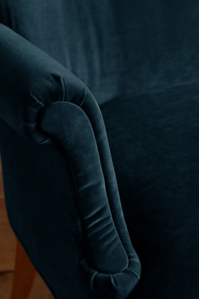 Velvet Wingback Bench #2
