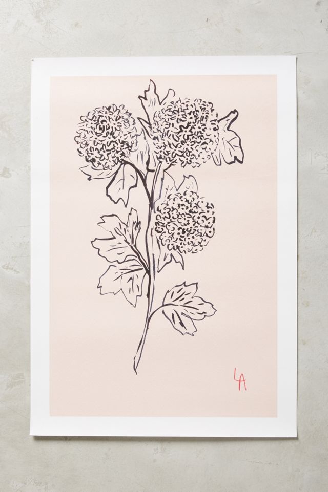 Floral Silhouette Print