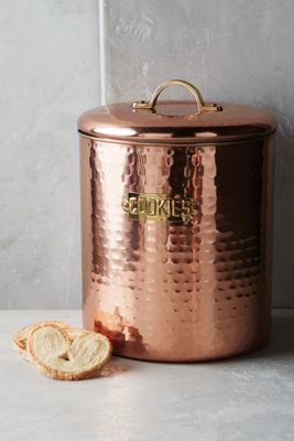 Hammered Copper Cookie Jar