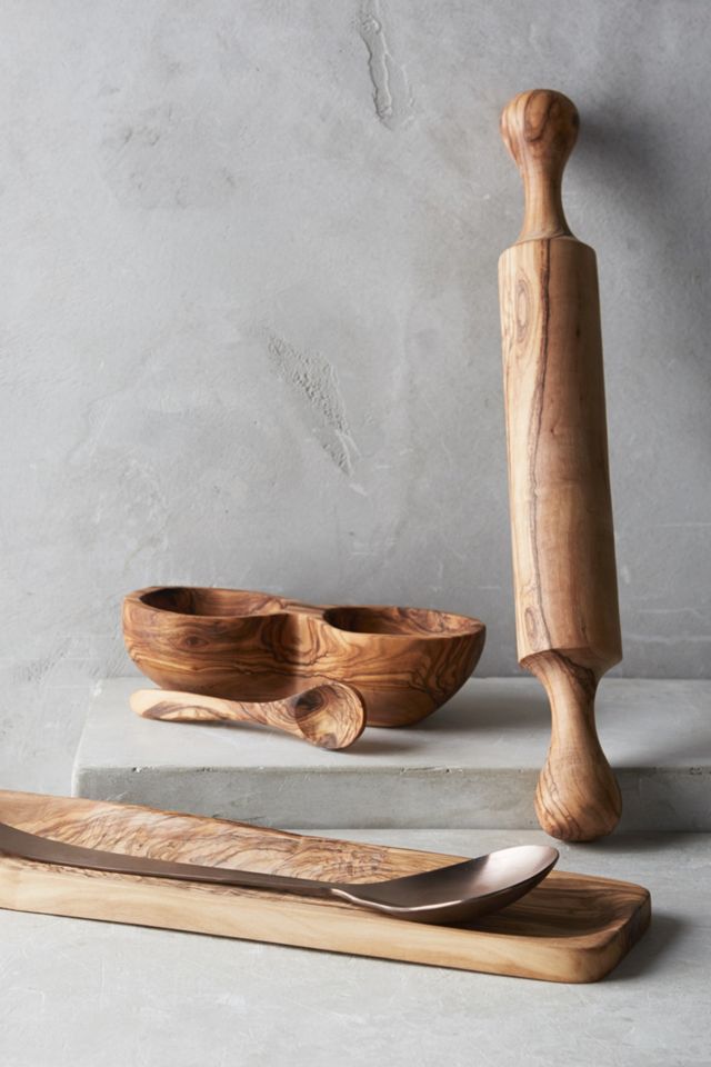 Olive Wood Spoon Rest #1