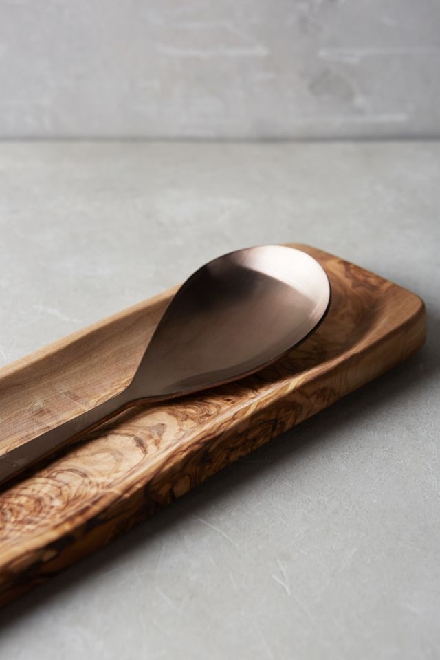 Olive Wood Spoon Rest #2