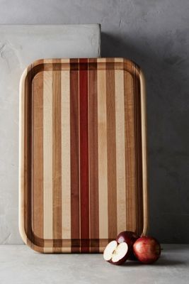 Striped Wood Cutting Board