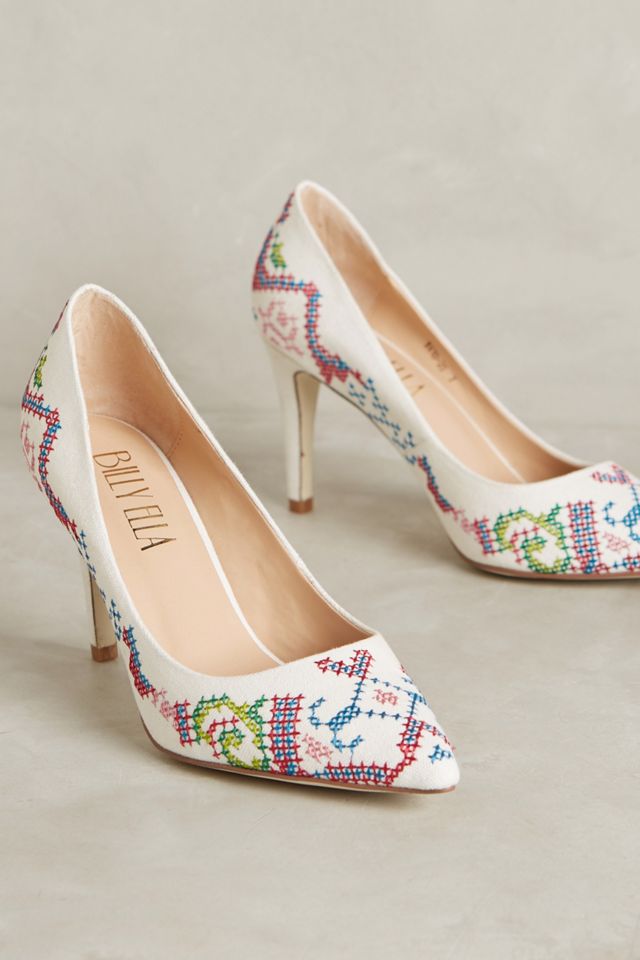 Billy Ella Embroidered Pumps | Anthropologie