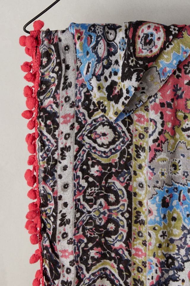 Pom Paisley Infinity Scarf #1