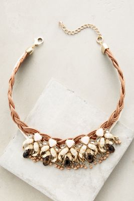 Braided Blooms Bib Necklace