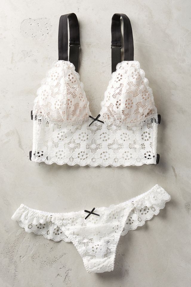 Fleur du Mal Crochet Lace Thong #1