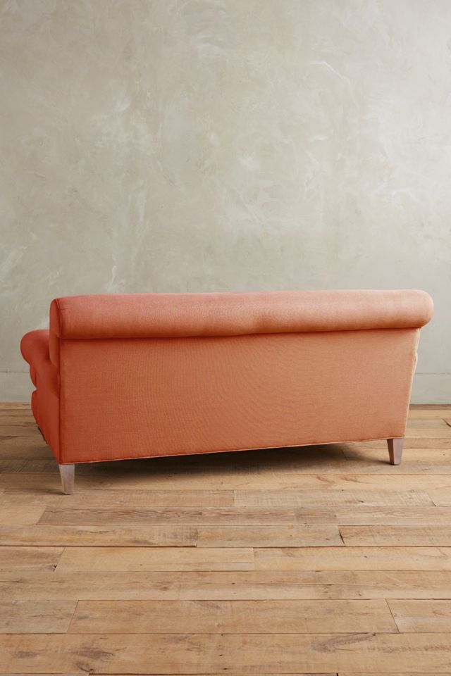 Belgian Linen Willoughby Settee, Wilcox #1