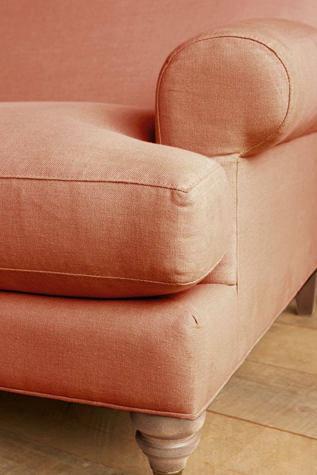 Belgian Linen Willoughby Settee, Wilcox #2