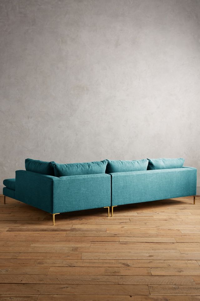 Basketweave Linen Edlyn Right Sectional #2