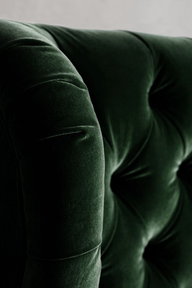 Velvet Tufted Wingback Headboard #3